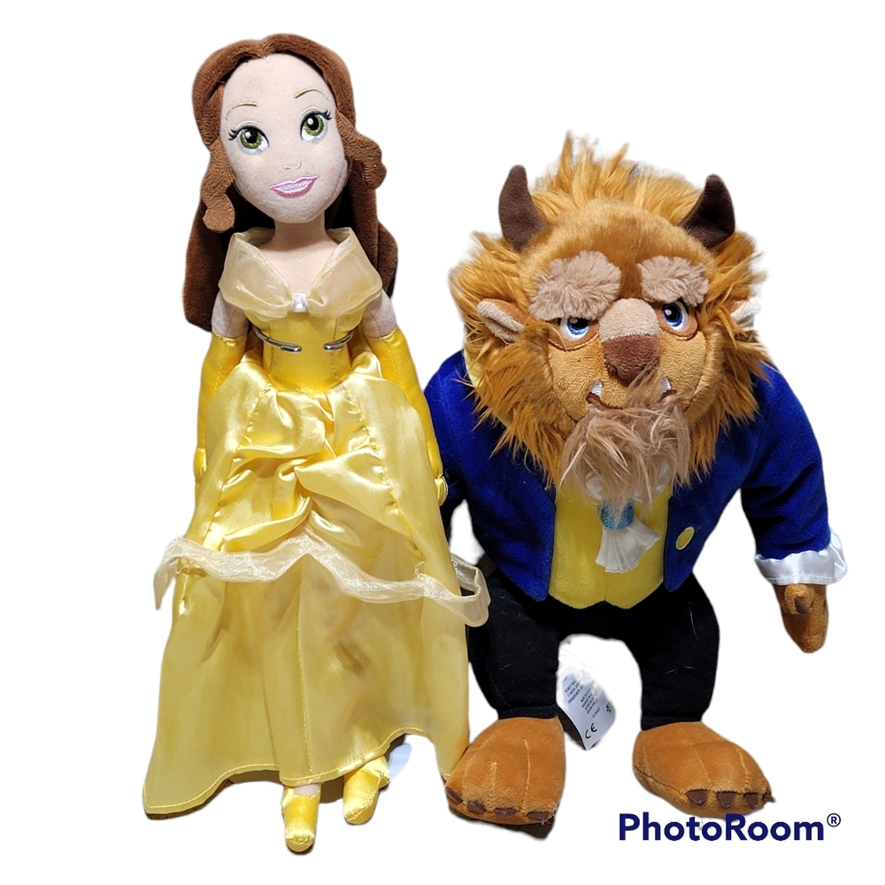Disney Collection Beauty and the Beast Belle The Beast Stuffed Plush Rag Doll